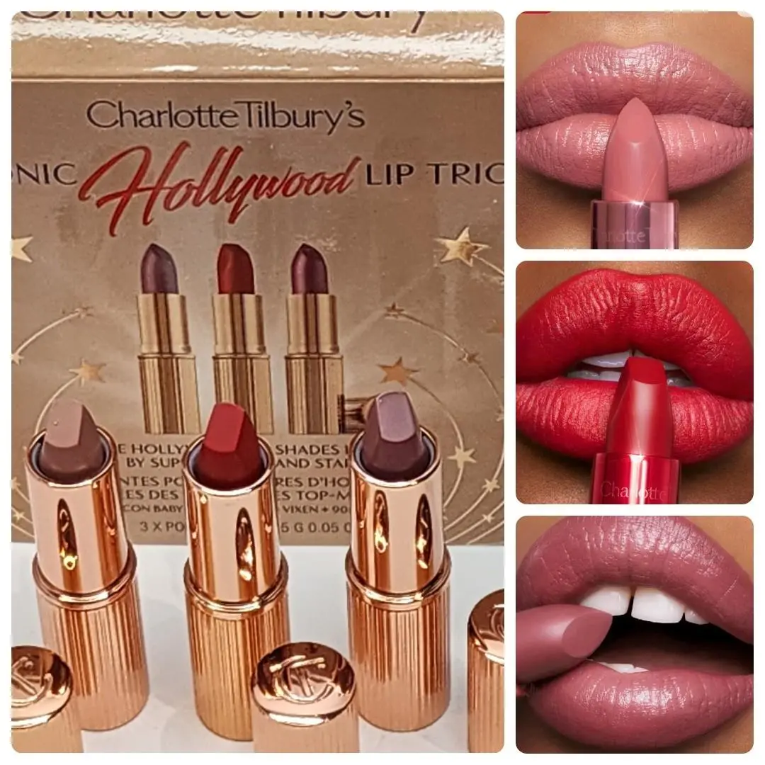 `s Iconic Hollywood Lipstick Trio Icon Baby 90`S Pink Vixen by Charlotte Tilbury