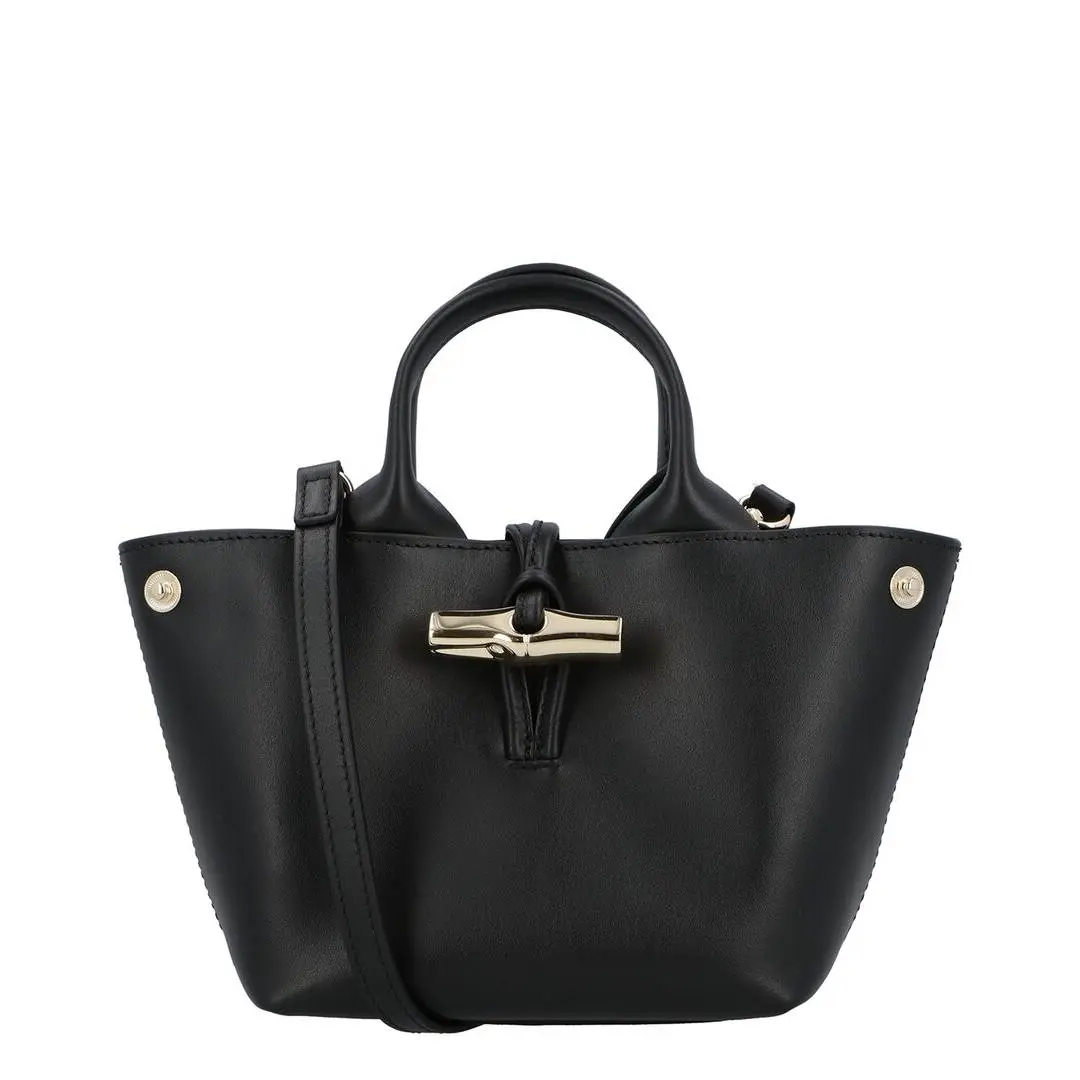Le Roseau Xs Leather Handbag Women`s Black by Longchamp