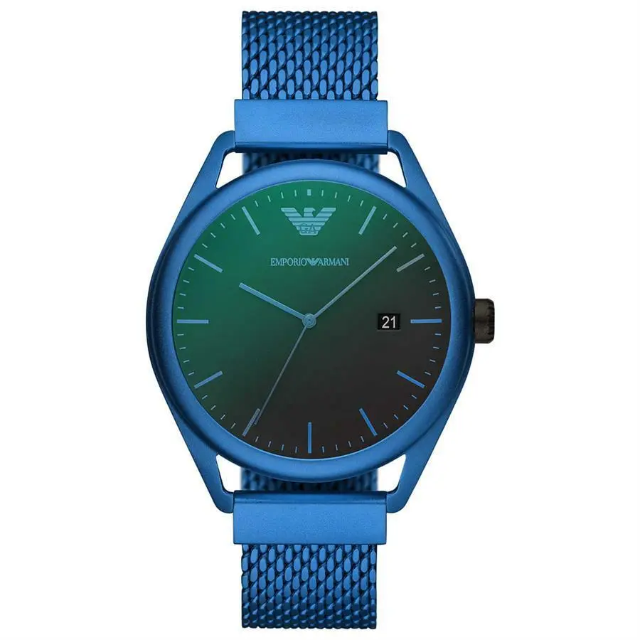 Matteo Quartz Black Dial Men`s Watch AR11327 and AR11328 Matte Blue by Emporio Armani