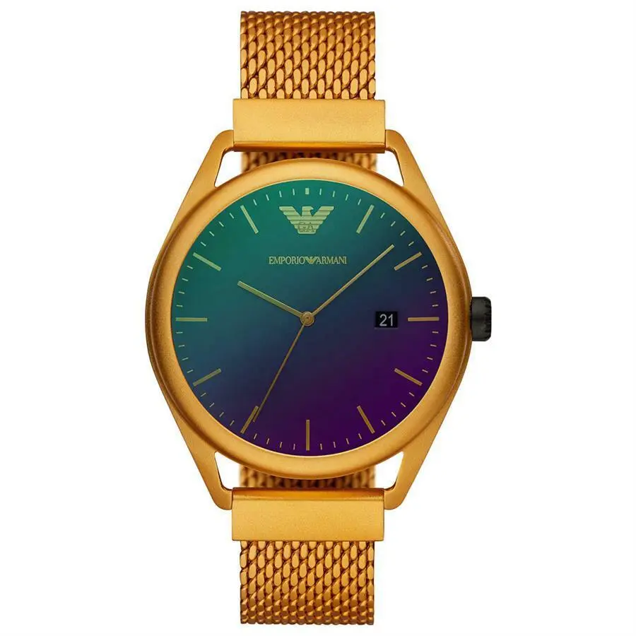 Matteo Quartz Black Dial Men`s Watch AR11327 and AR11328 Matte Yellow by Emporio Armani