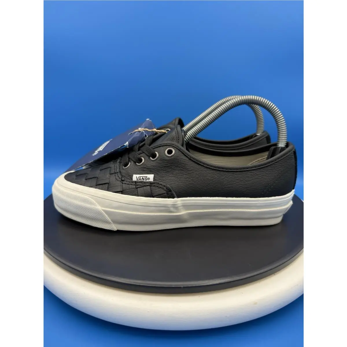 Reissue 44 LX Woven Leather Womens Size 7.5 Black Skate Shoes by Vans