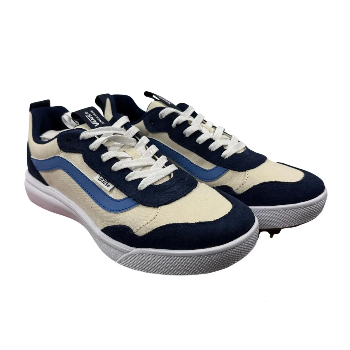 Range Exp Sneakers Mens 10.5 Cream Navy Sport Block VN000CY193A by Vans