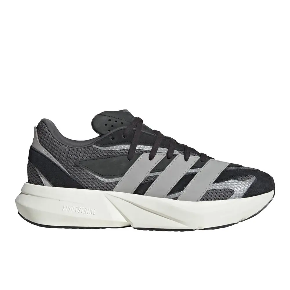 Adidas Lightblaze Mens Black Grey Sneakers Casual Shoes JH6943-A - Black, Grey