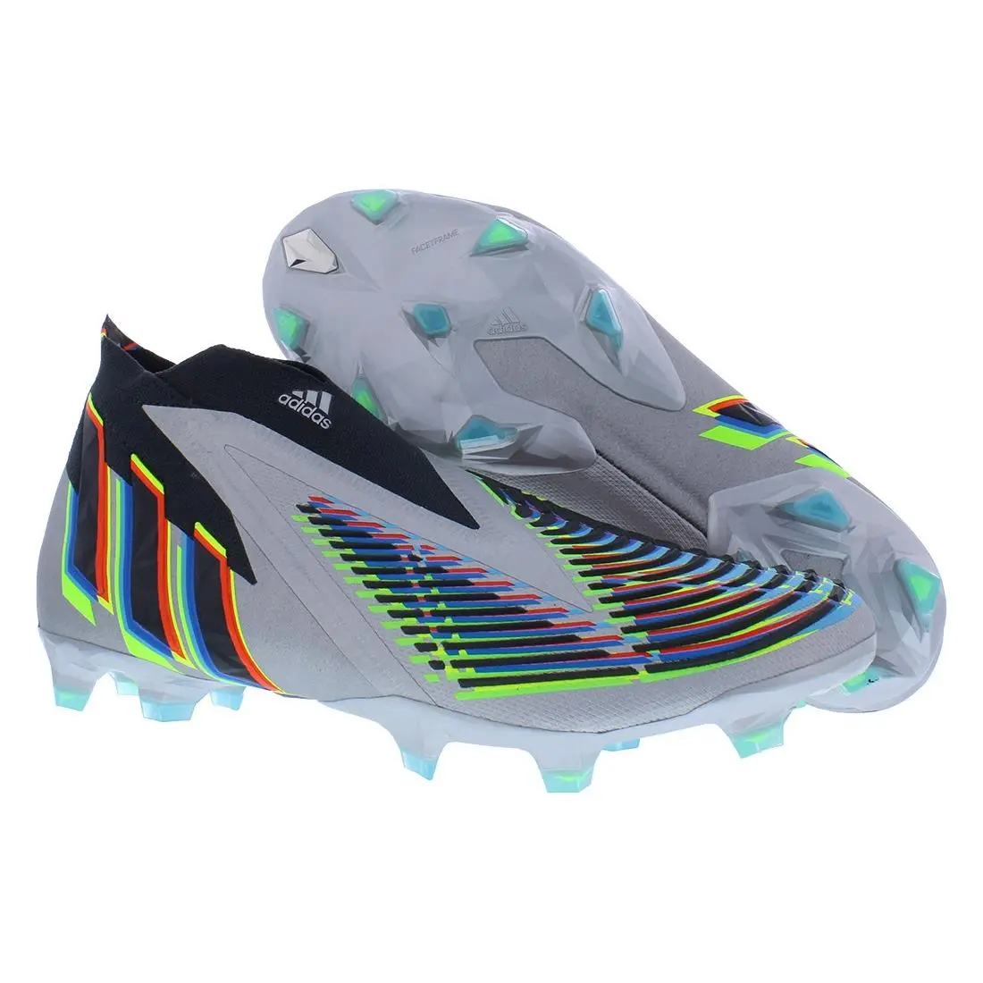 Adidas shoes - Silver Metallic/Core Black/Team Solar Green, Main: Silver 4