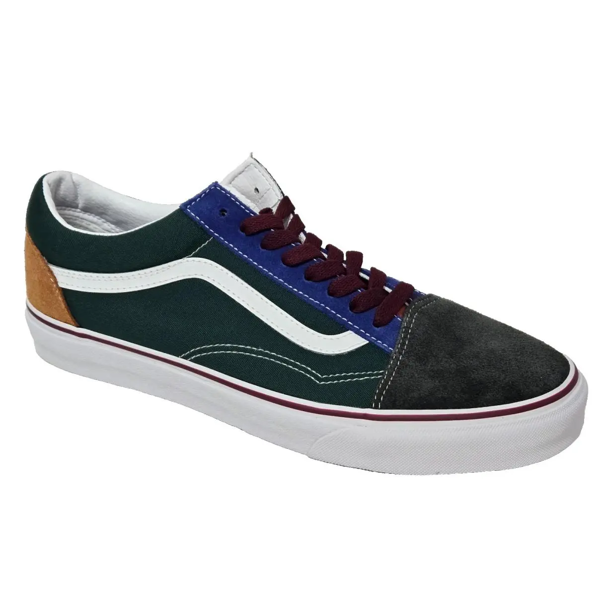 Unisex Men`s Old Skool Suede Canvas Sneakers Shoes Green M10.5 W12 by Vans