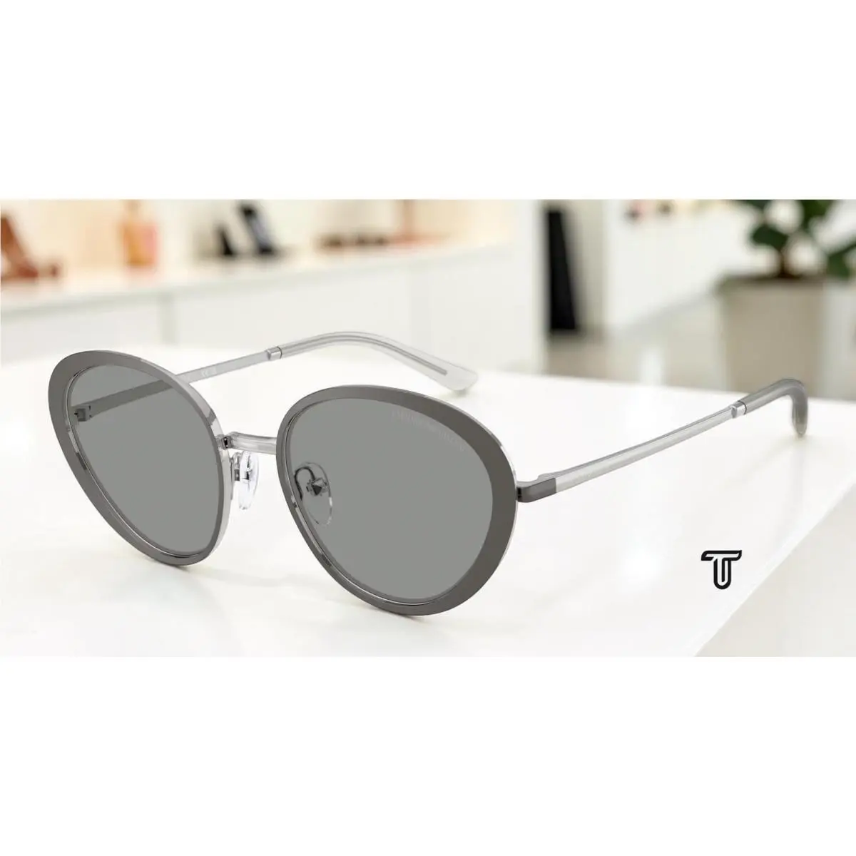 EA2177 3003 1 Matte Gunmetal Grey 51 mm Women`s Sunglasses by Emporio Armani