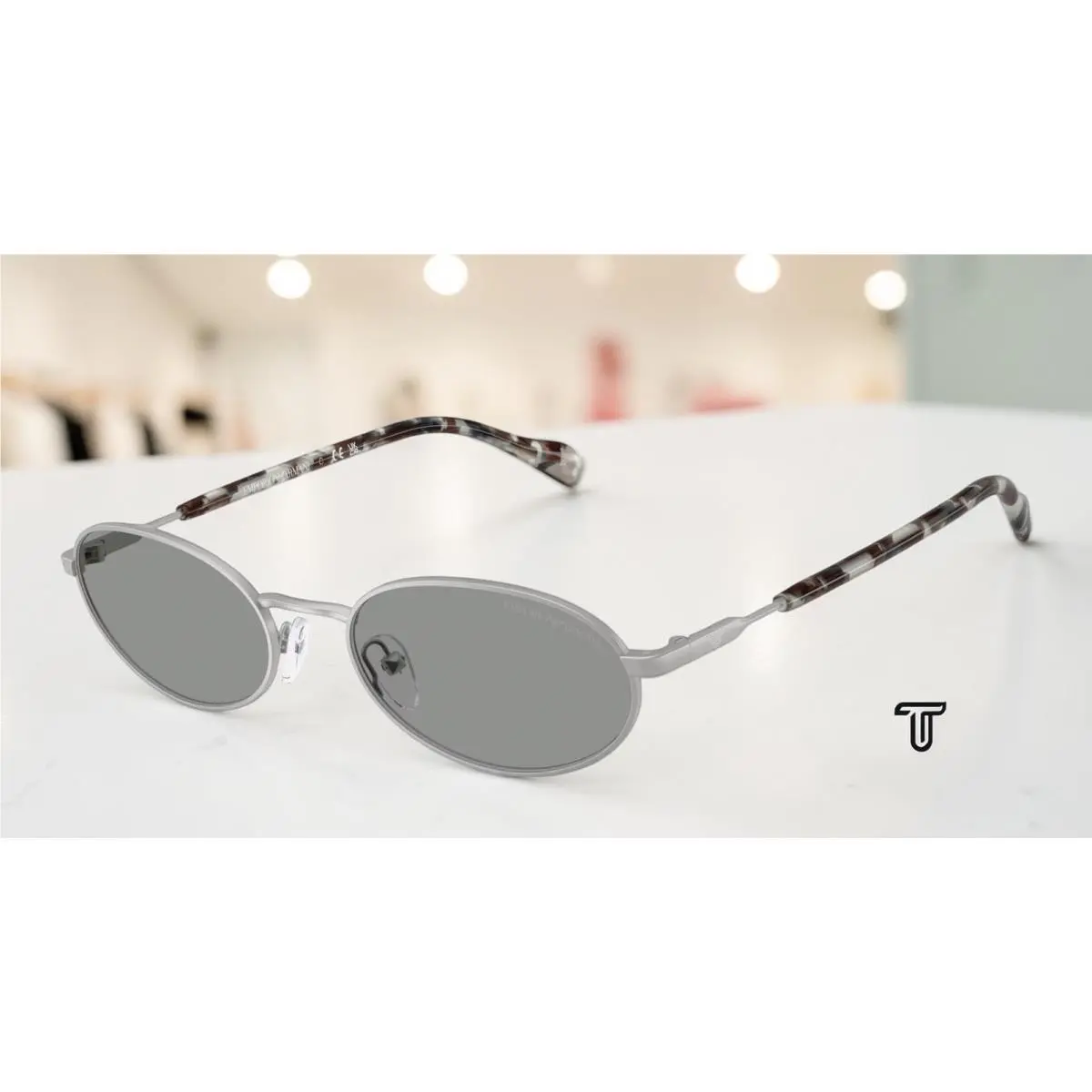 EA2175 3015 1 Matte Silver Grey 54 mm Men`s Sunglasses by Emporio Armani