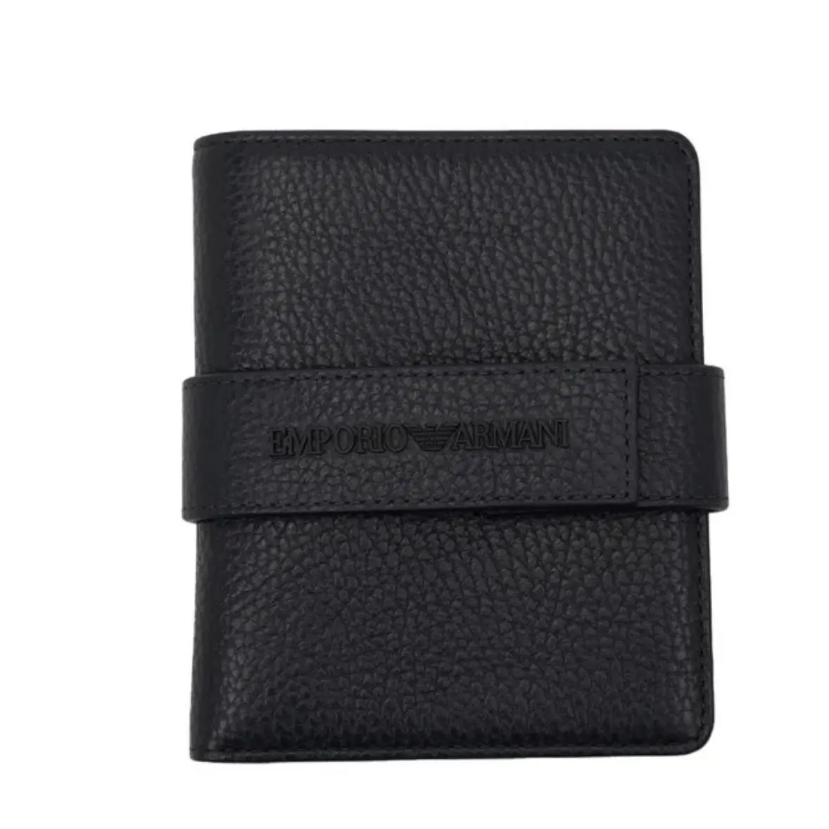 Leather - Pebbled Wallet Card Case by Emporio Armani