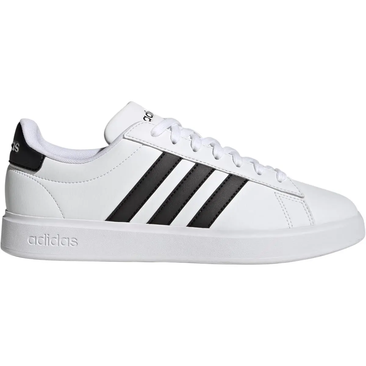 Unisex Kids Adidas Grand Court Tennis Sneaker Shoe GW6511 White/black