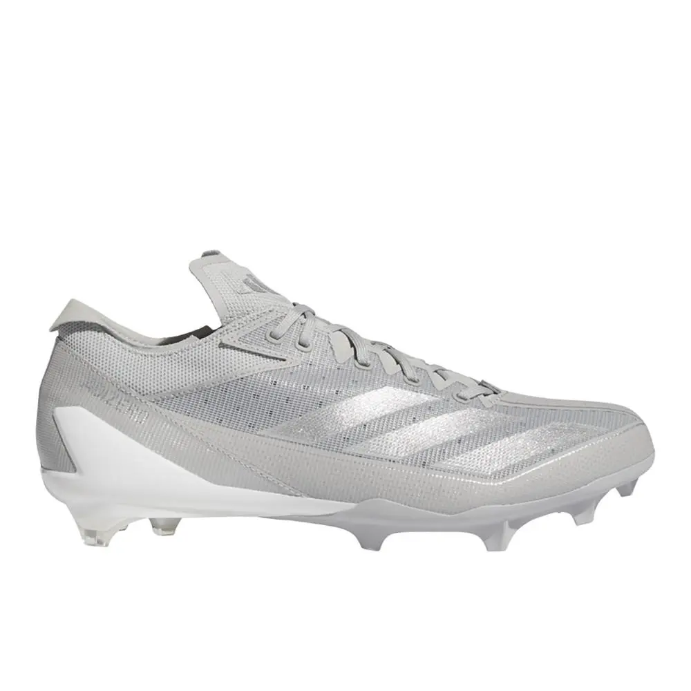 Adidas Adizero Electric American Football Cleats Mens Silver Sneakers Athletic S - Silver