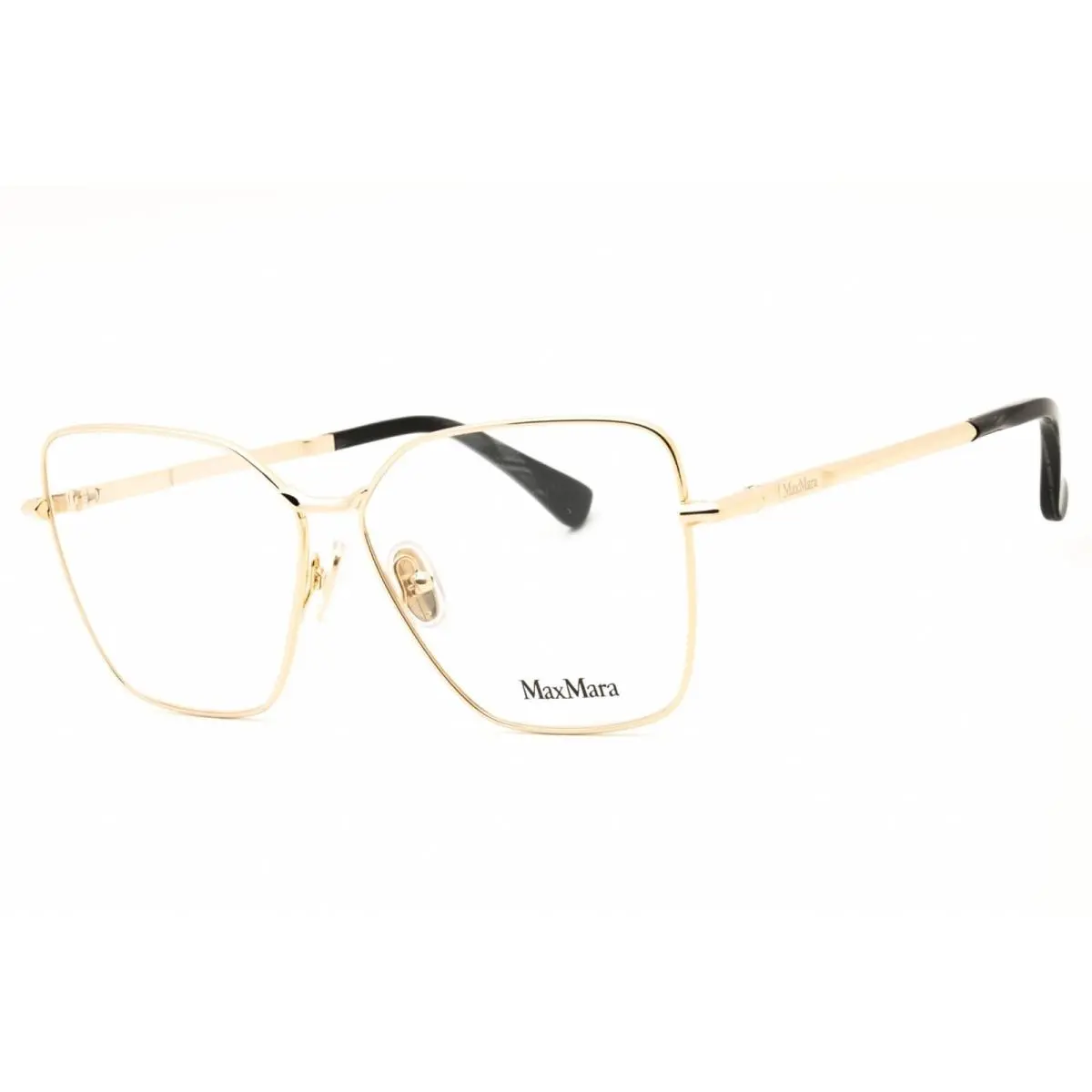 Max Mara Women`s Eyeglasses Pale Gold Rectangular Full Rim Frame MM5187 032