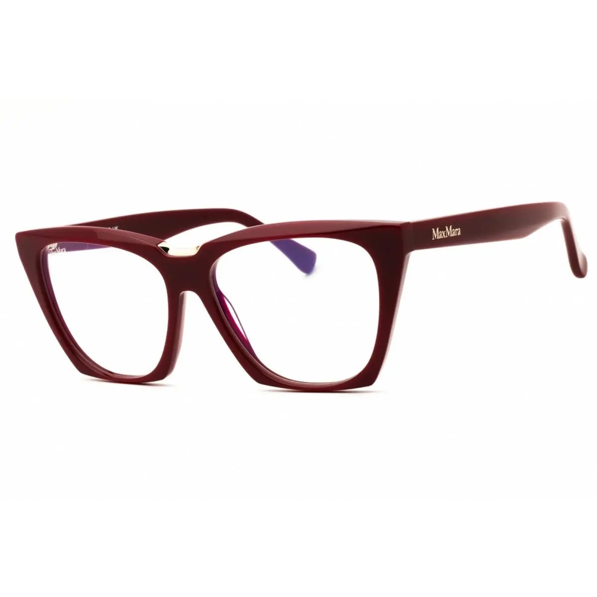 Max Mara Women`s Eyeglasses Shiny Bordeaux Acetate Full Rim Frame MM5188-B 069