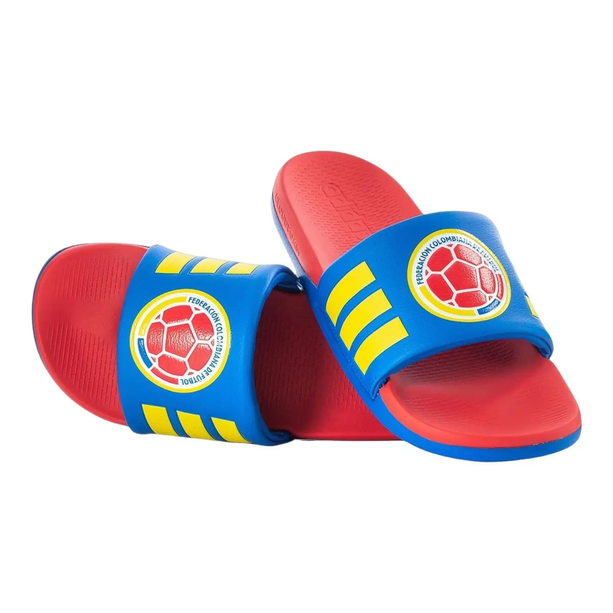 Adidas shoes - ADIDAS Adilette Comfort 2.0 - Adilette Comfort - HQ7421 JS4974 JS4975 - Glory Blue/Semi Lucid Red/Impact Yellow 0