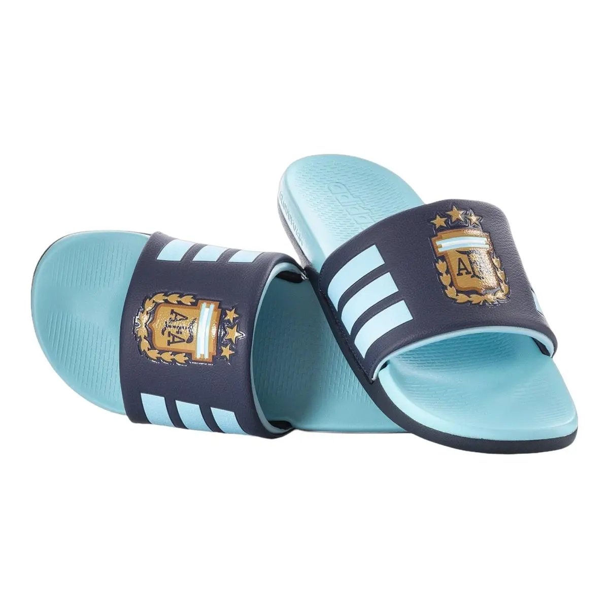 Adidas shoes - ADIDAS Adilette Comfort 2.0 - Adilette Comfort - HQ7421 JS4974 JS4975 - Glory Blue/Semi Lucid Red/Impact Yellow 14