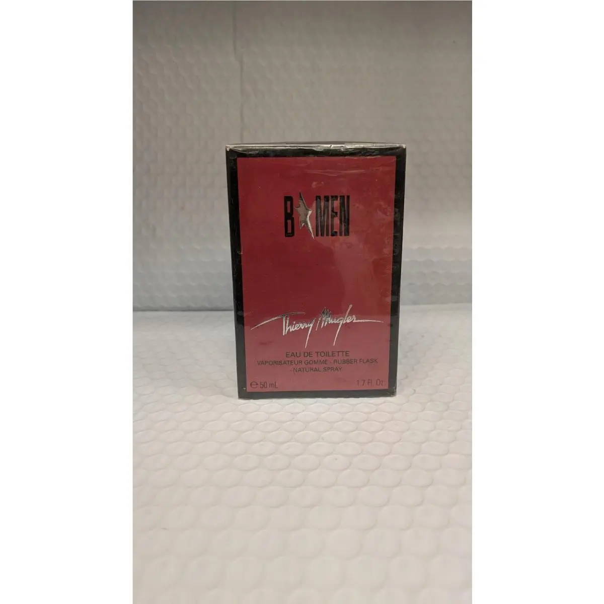 B Men BY Thierry Mugler 1.7 oz/50 ml Edt For Men Spray Rubber Flask Old Formula