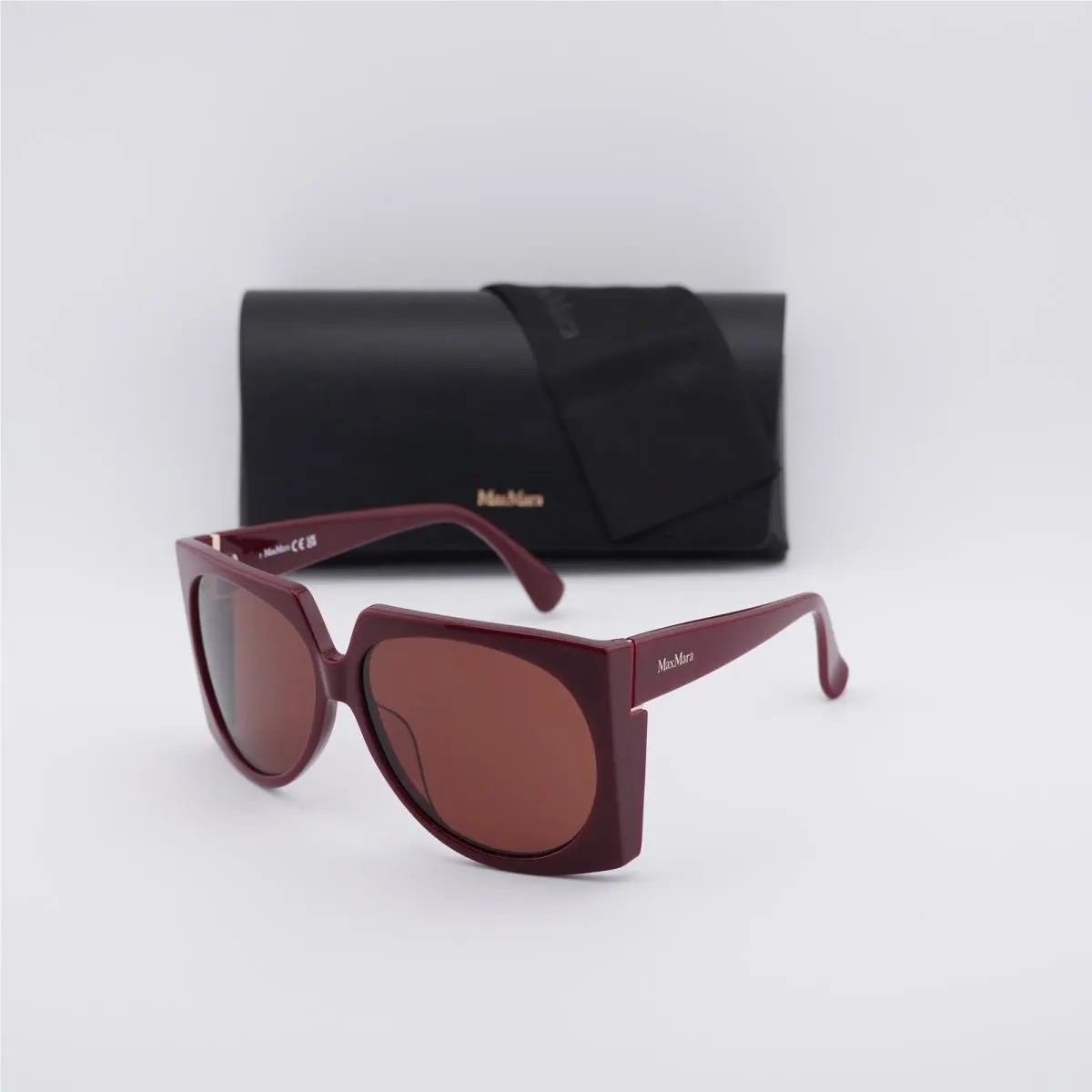 MM0133 69S Shiny Bordeaux/bordeaux 61-14-135 Sunglasses by Max Mara