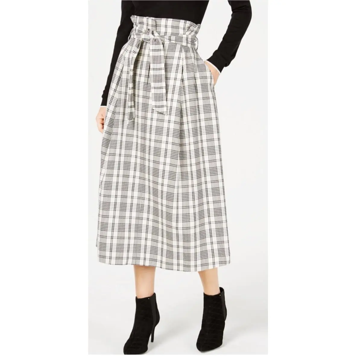 Weekend Maxmara 10-12US/Waist 33in Paper-bag/sash 53%Wool Blend Skirt