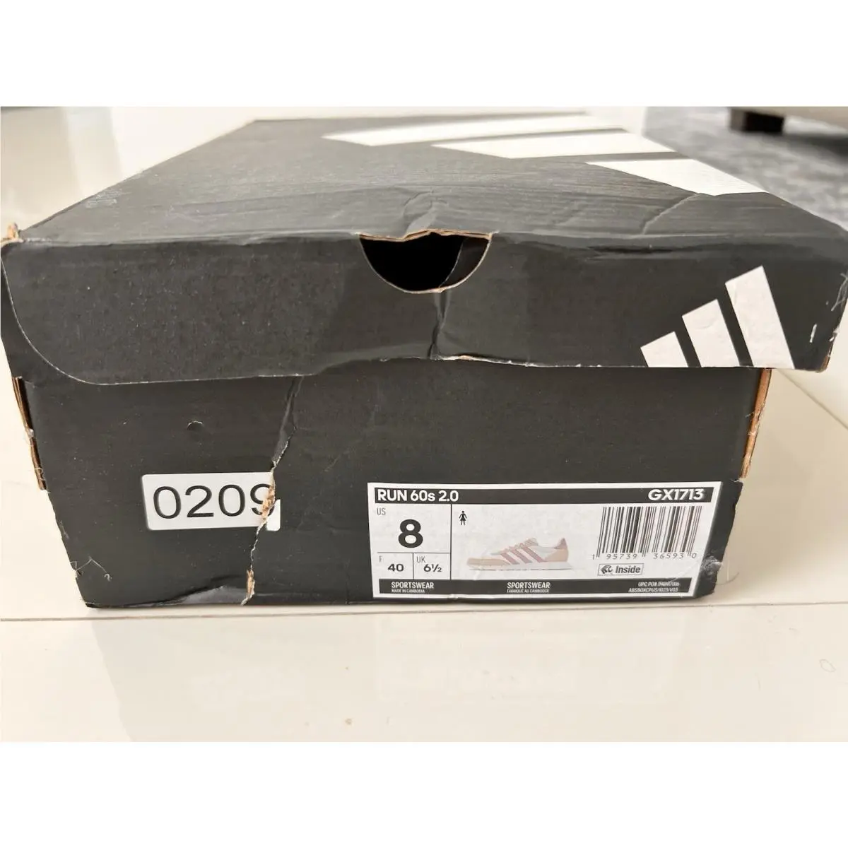 Adidas shoes - adidas Run 60S - Run - GX1713 - Cloud White / Matt Purple Met. / Dash Grey 13