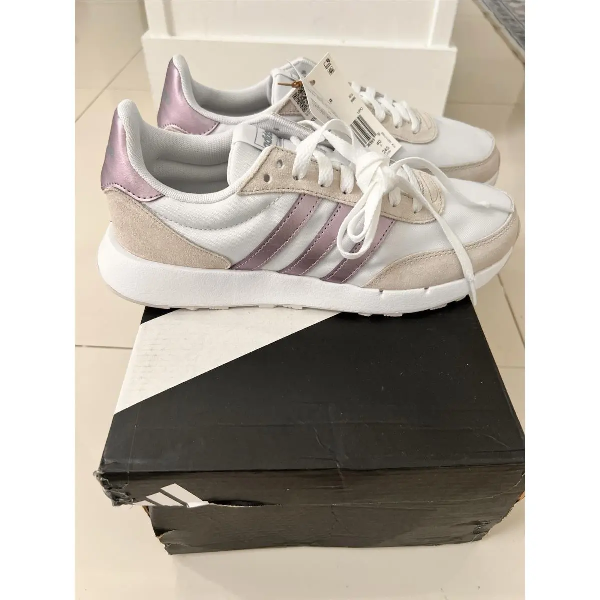 Adidas shoes - adidas Run 60S - Run - GX1713 - Cloud White / Matt Purple Met. / Dash Grey 6