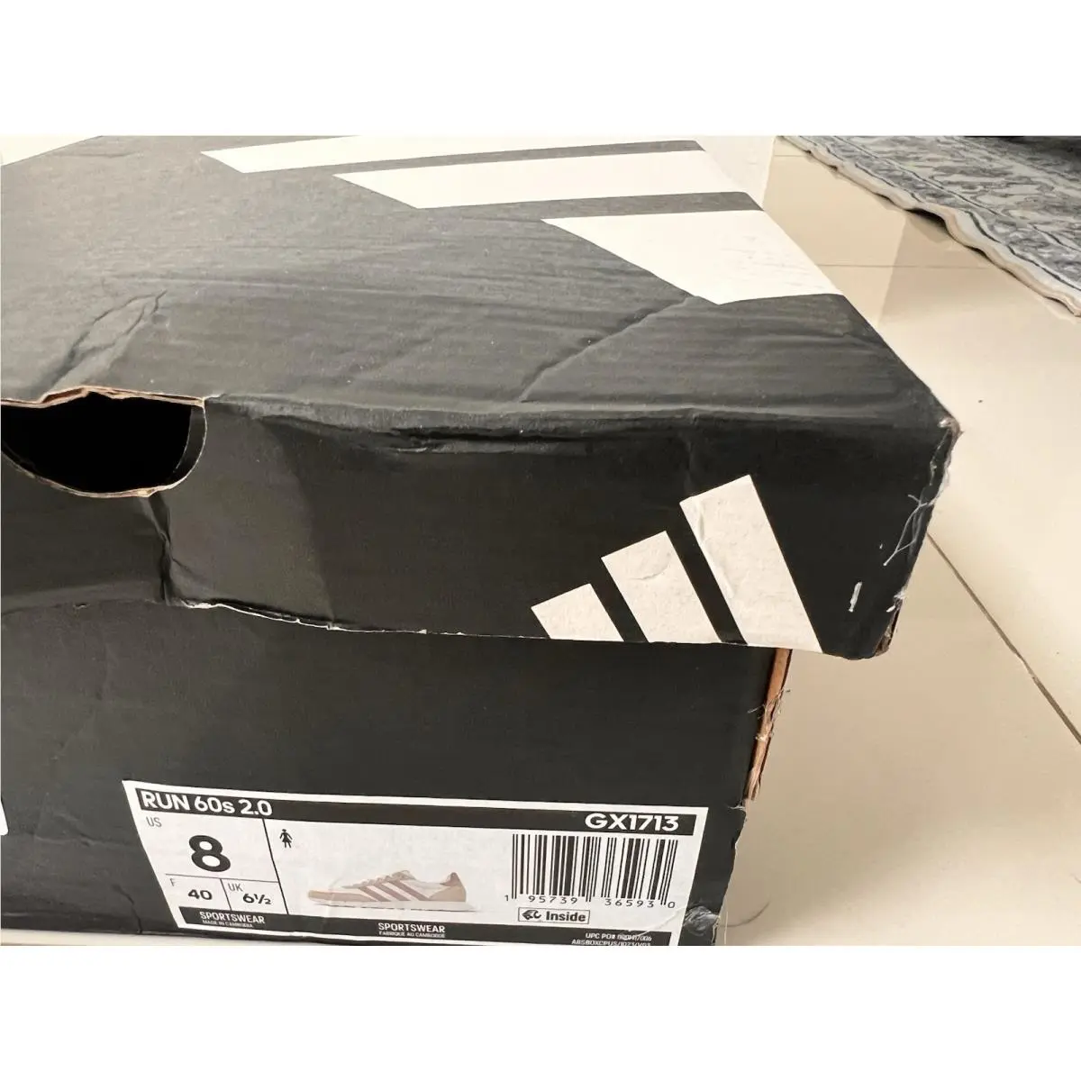 Adidas shoes - adidas Run 60S - Run - GX1713 - Cloud White / Matt Purple Met. / Dash Grey 11
