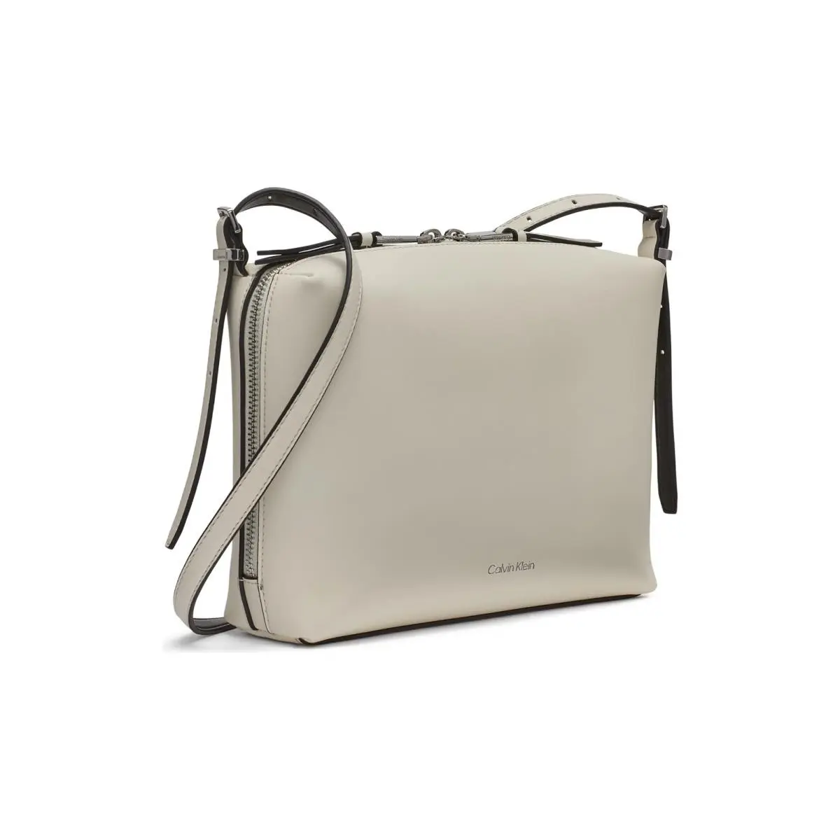 Lowen Top Zip Crossbody Cherub White / Black by Calvin Klein