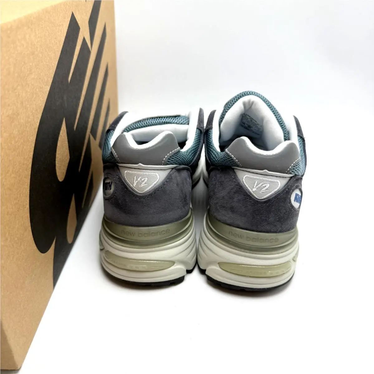 New Balance shoes - 991v2 MiUK Kith Osaka Pack Made in UK - U991KH2 - Asphalt/Lead/Oyster Mushroom 11