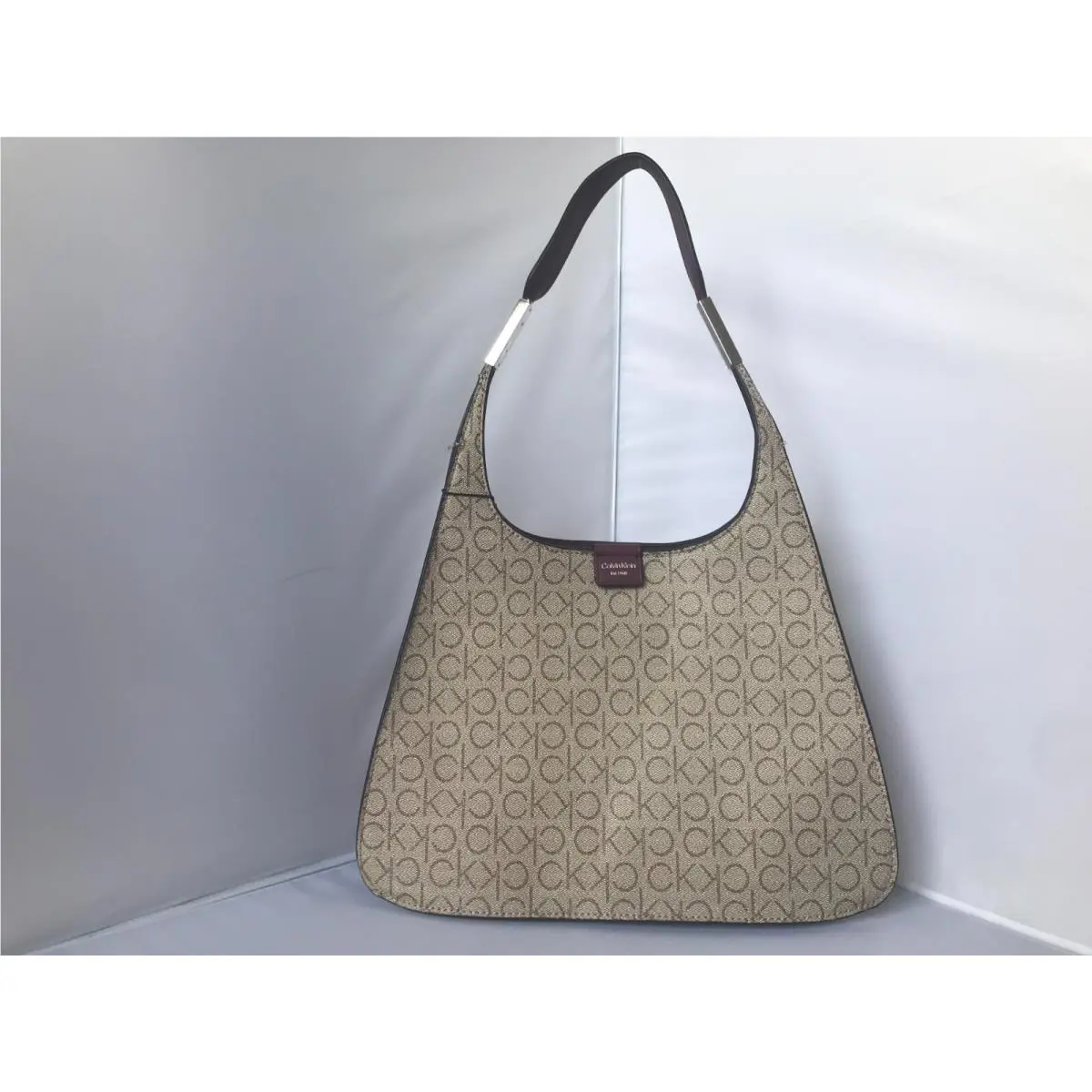 Audrey Shoulder Bag Hobo CK Logo by Calvin Klein