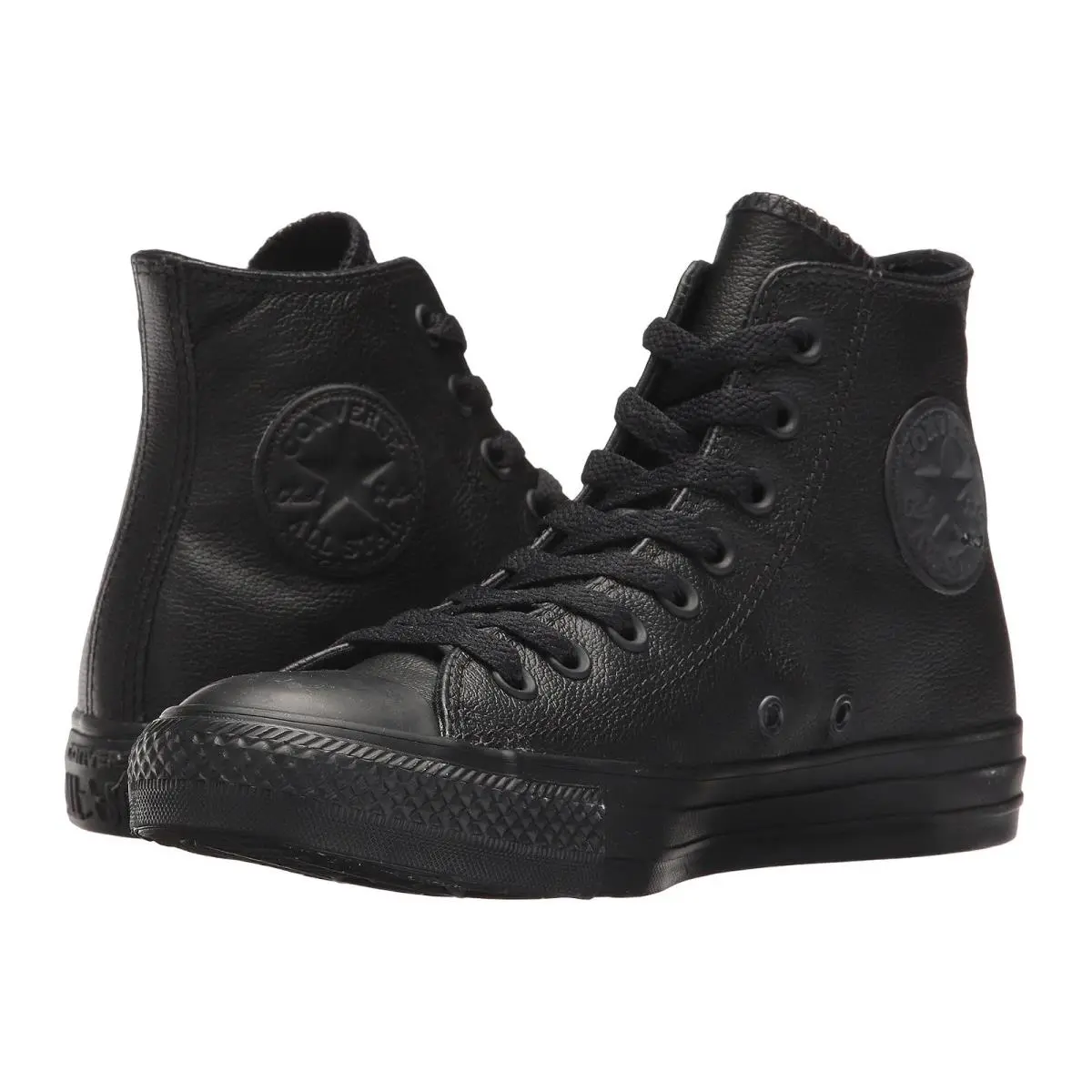 Unisex Sneakers Athletic Shoes  Chuck Taylor All Star Leather Black Mono Leather by Converse