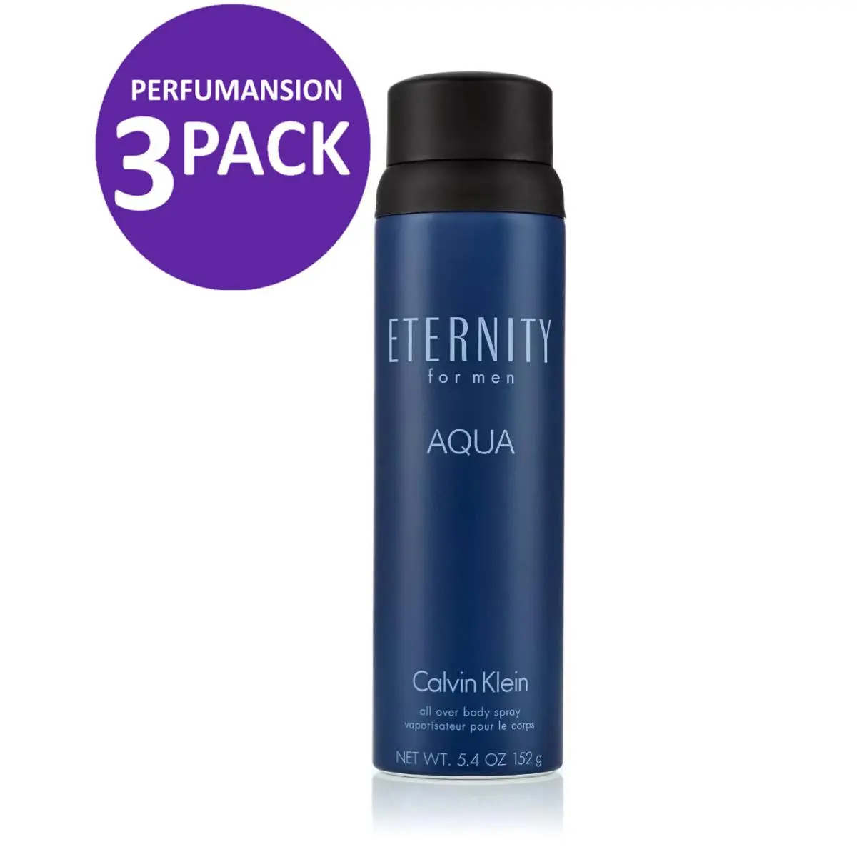 Eternity Aqua Body Spray by Calvin Klein For Men 5.4 Oz / 152g 3 Pack