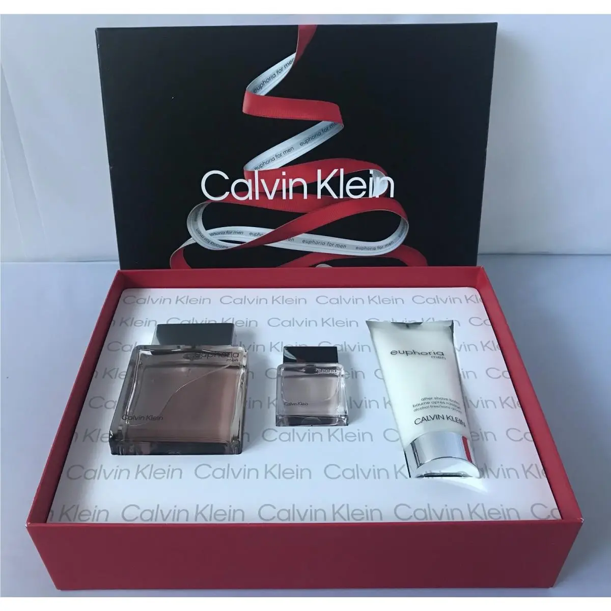 Euphoria Men  3 Pcs Set 3.4 oz Edt + 0.5 Edt + 3.3 Balm by Calvin Klein