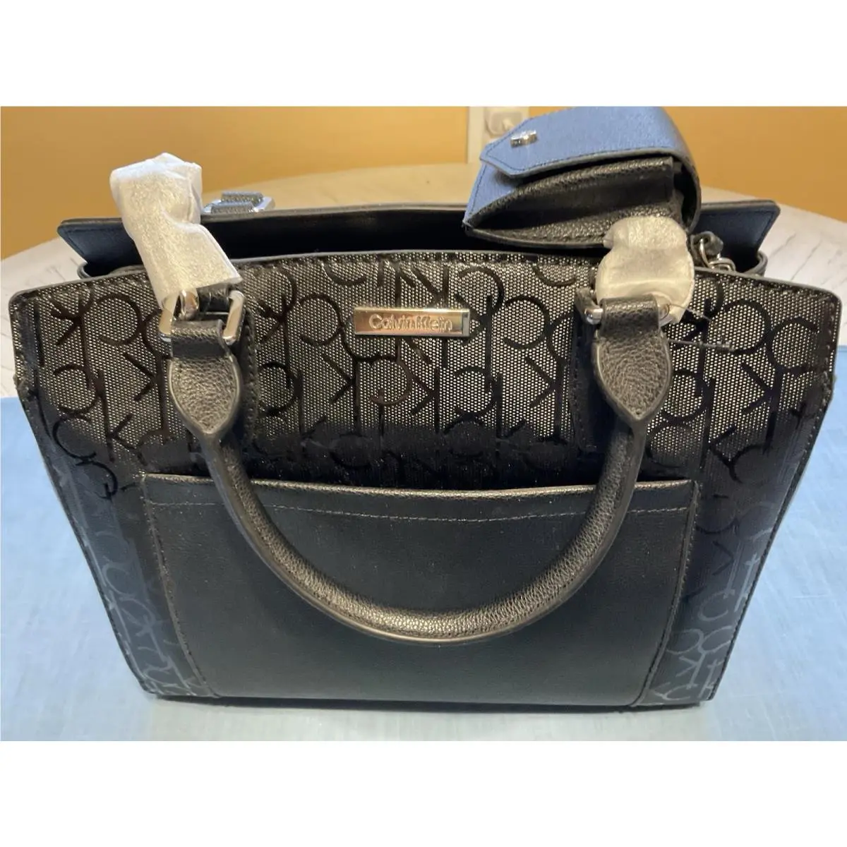 Signature Logo Handbag Black by Calvin Klein