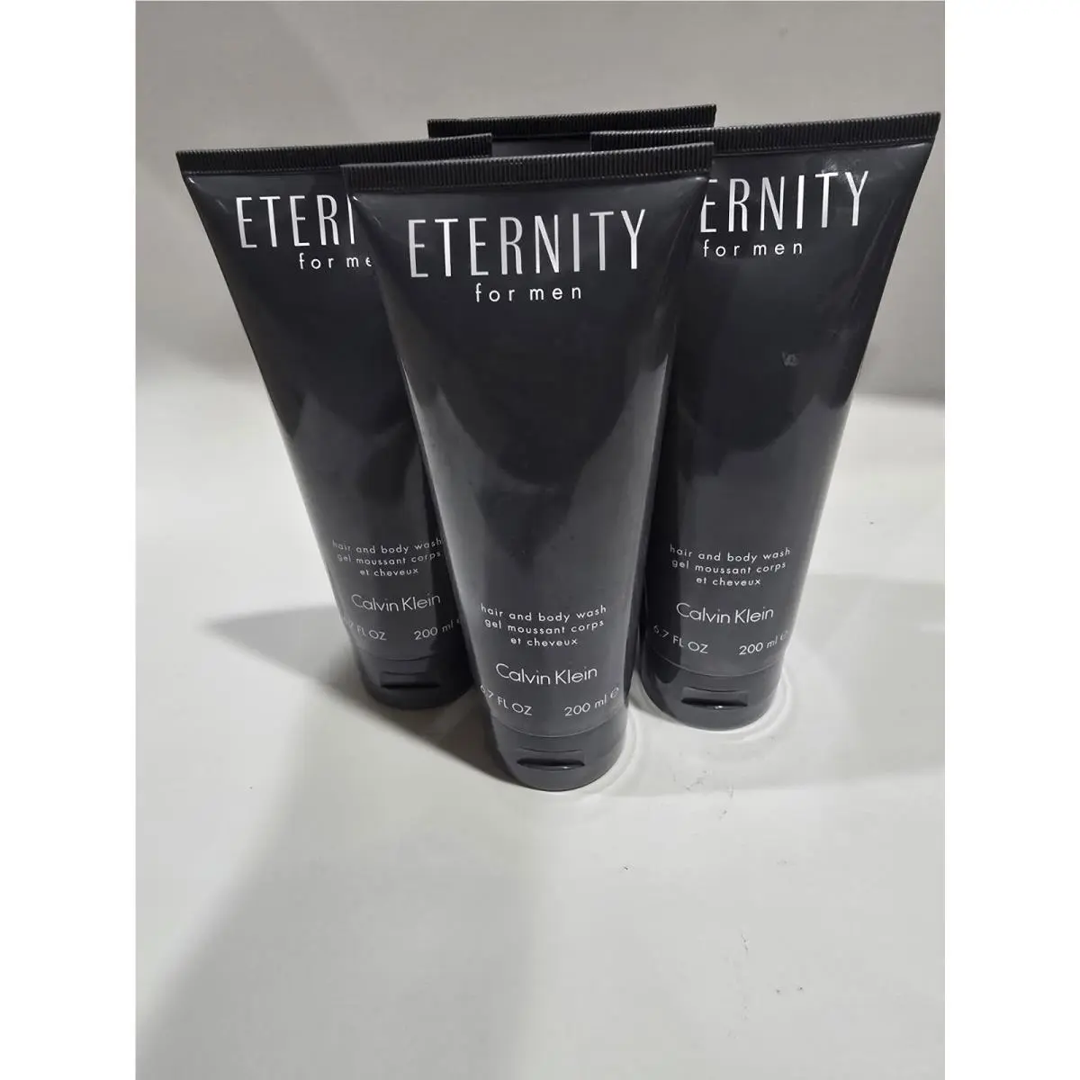 Lot OF 4  Eternity For Men Hair Body Wash 6.7oz/200ml by Calvin Klein