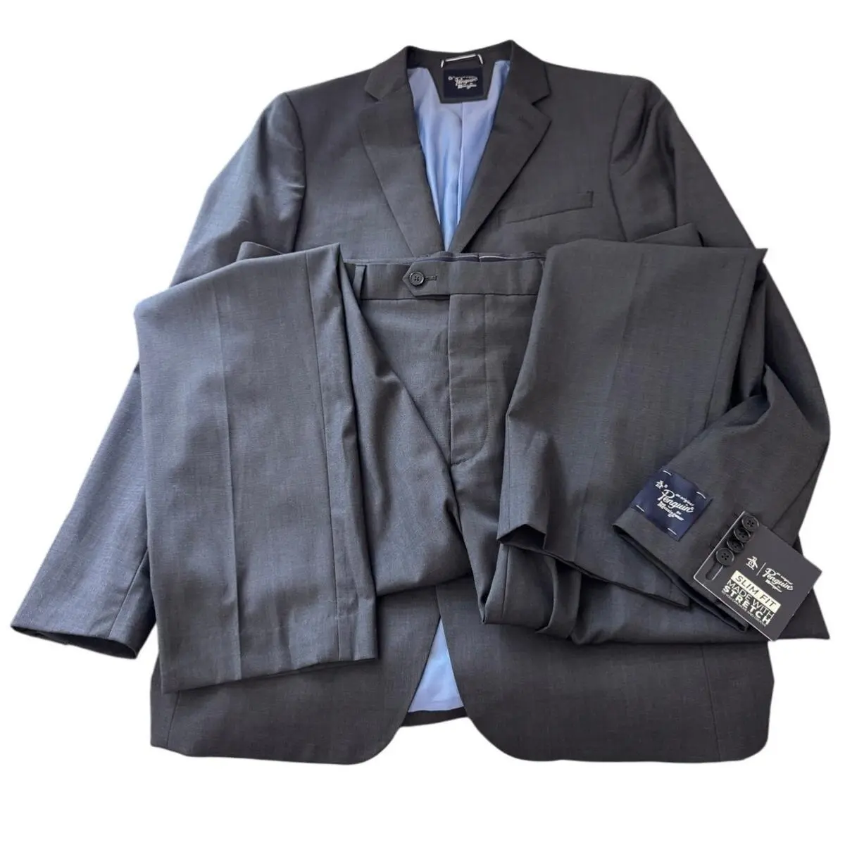 Original Penguin Men`s Osman Suit Jacket Size 40L and Pant Set Size 38W