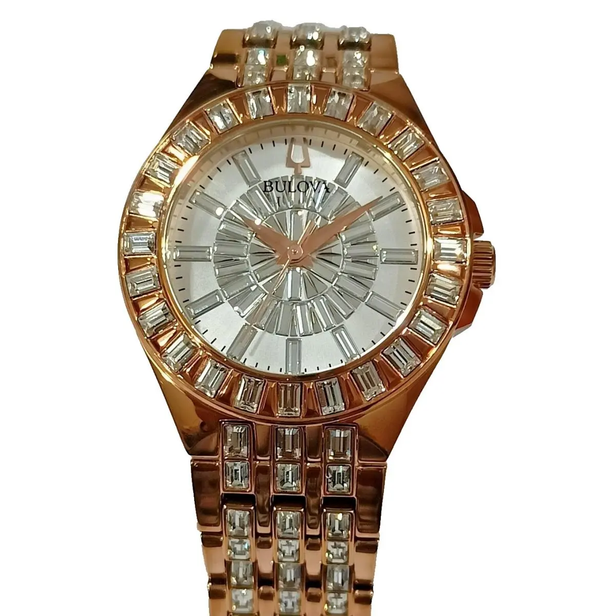 98L268  Women`s Crystal Accent Rose Gold Quartz Watch JMB-106 by Bulova