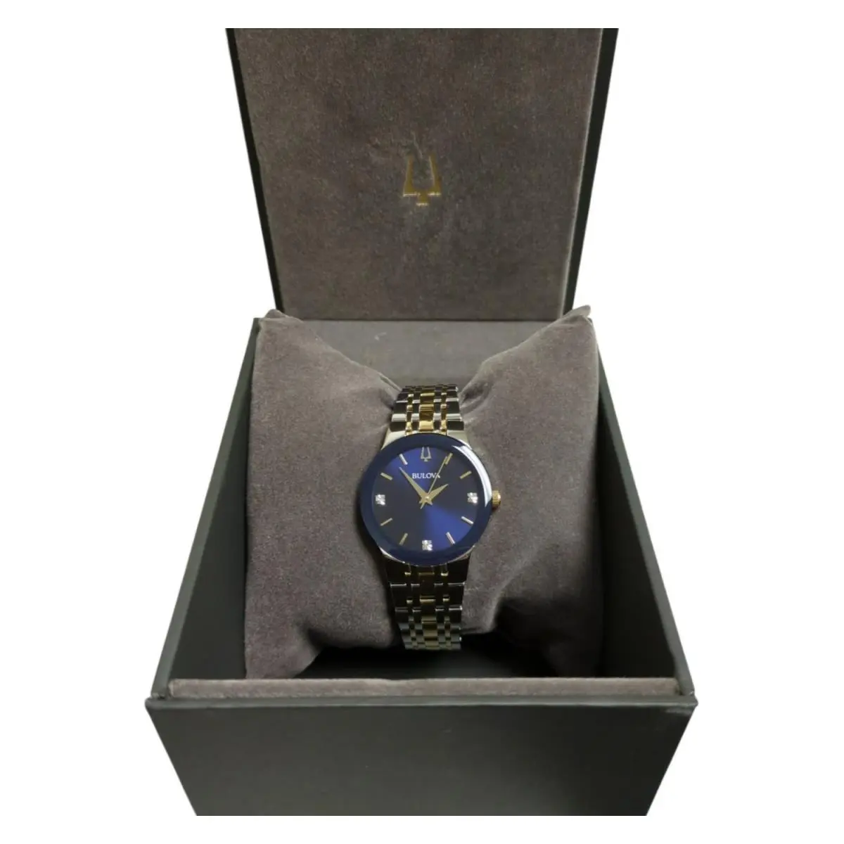 Bulova Womens Millenia Quartz Crystal Blue Dial Watch 98P190 - Blue, Quartz