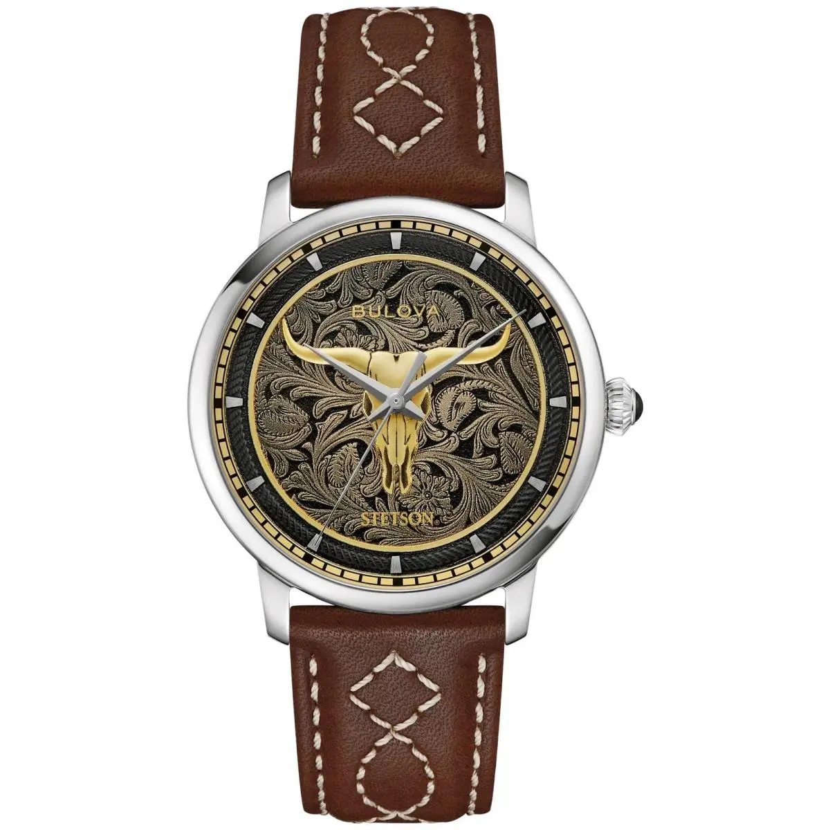 96A334 x Stetson Longhorn Automatic Limited Edition Men`s Watch by Bulova