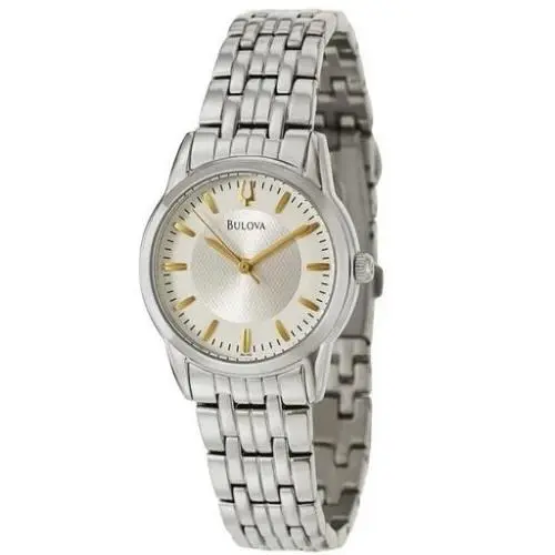 Women Watch Stainless Steel Quartz Round Silver Dial 96L192 by Bulova