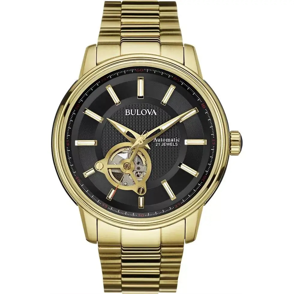 Bulova 97A114 Gold Tone Automatic Men`s Watch