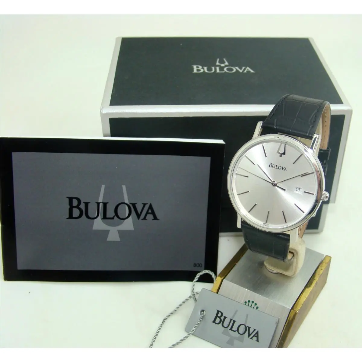 Corporate 96B104 Men`s 37mm Quartz Stainles Steel Watch Wbox Papers by Bulova