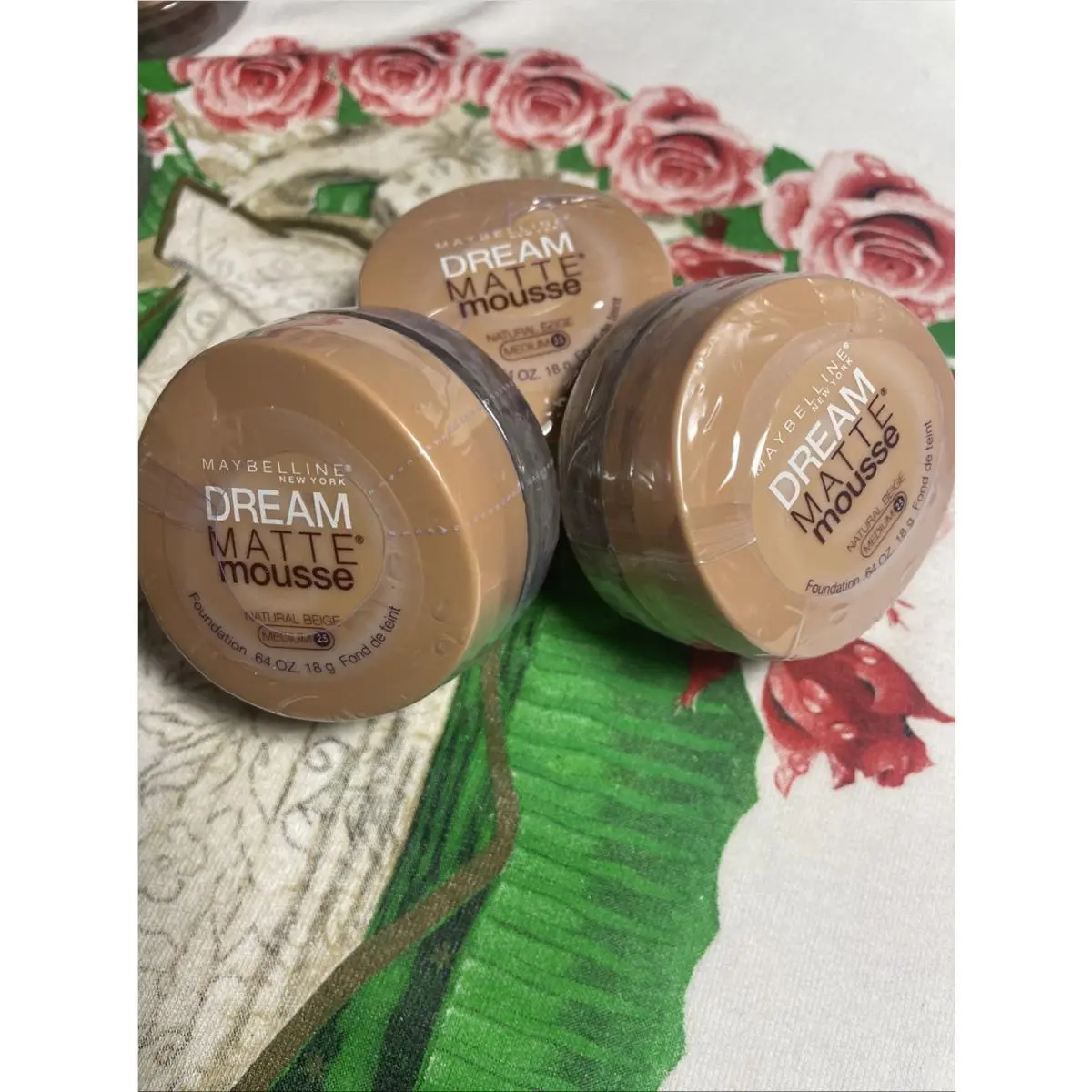 3 Maybelline Dream Matte Mousse Foundation Natural Beige Medium 2.5 New