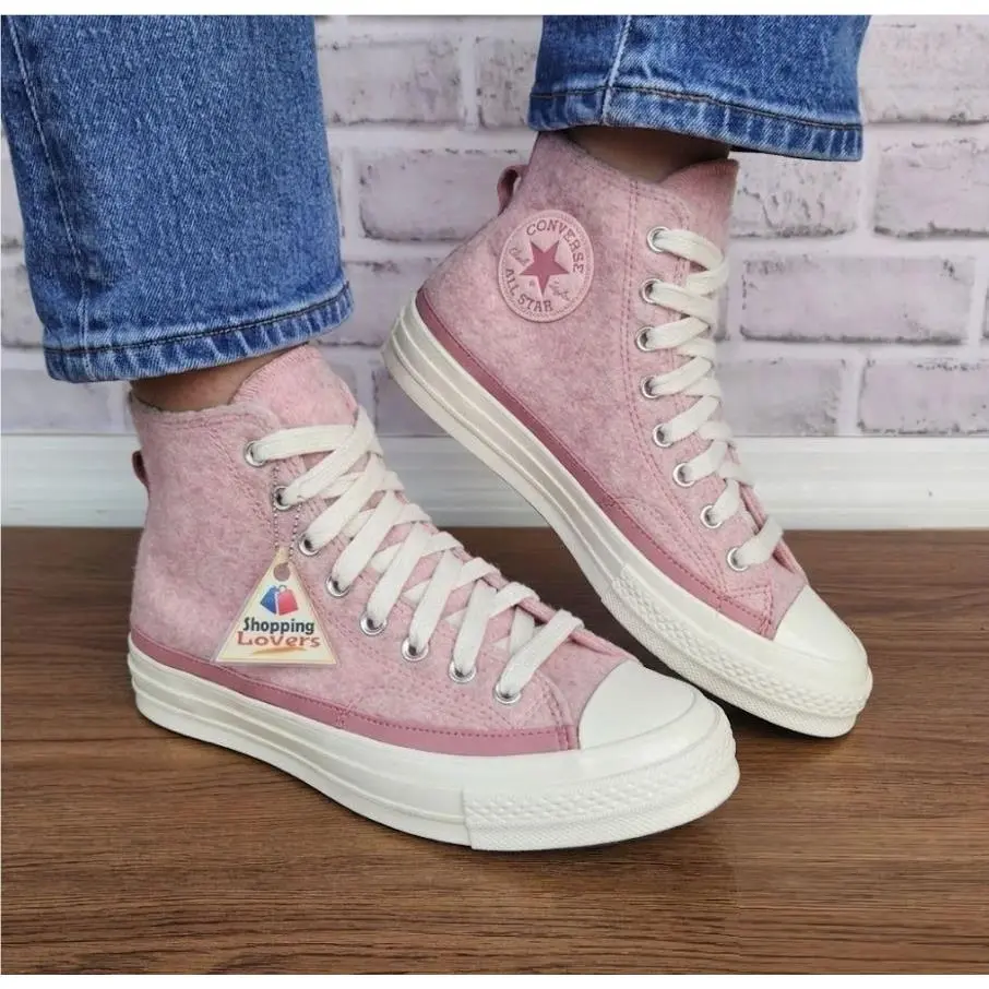 Chuck 70 Hi Womens Shoes Sneakers 8.5 Pink Winter Mohair A07943C by Converse