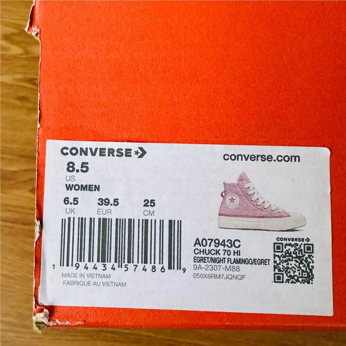 Converse shoes - Chuck 70 Hi - Chuck - A07943C - Pink (UPC: 194434574869) 6