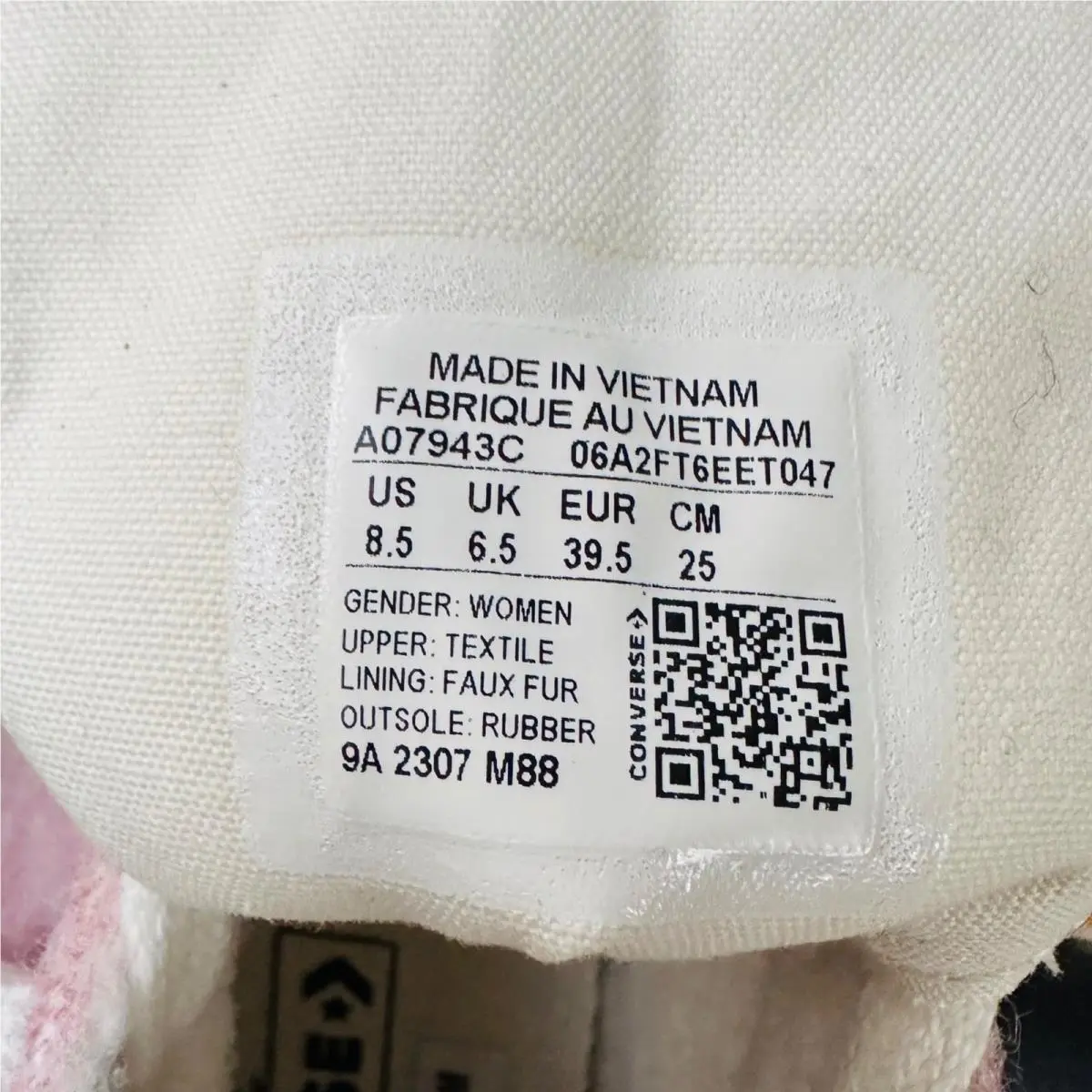 Converse shoes - Chuck 70 Hi - Chuck - A07943C - Pink (UPC: 194434574869) 7
