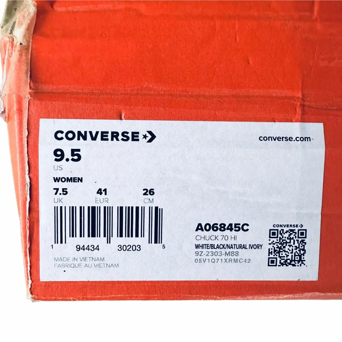 Converse shoes - Chuck 70 Hi - Chuck - A06845C - White (UPC: 194434302035) 5