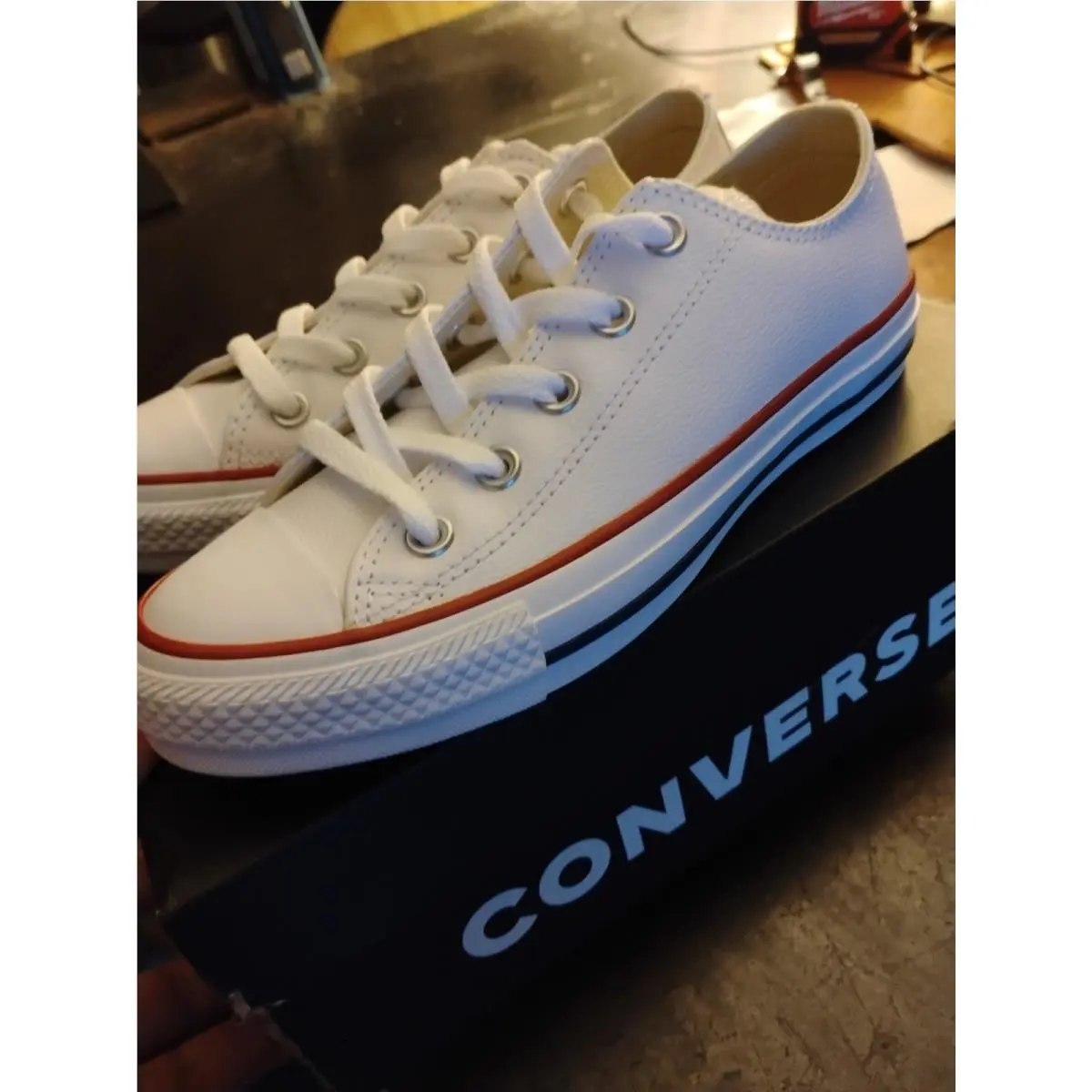 All Star Chuck Taylor White Leather Womens Sneakers by Converse