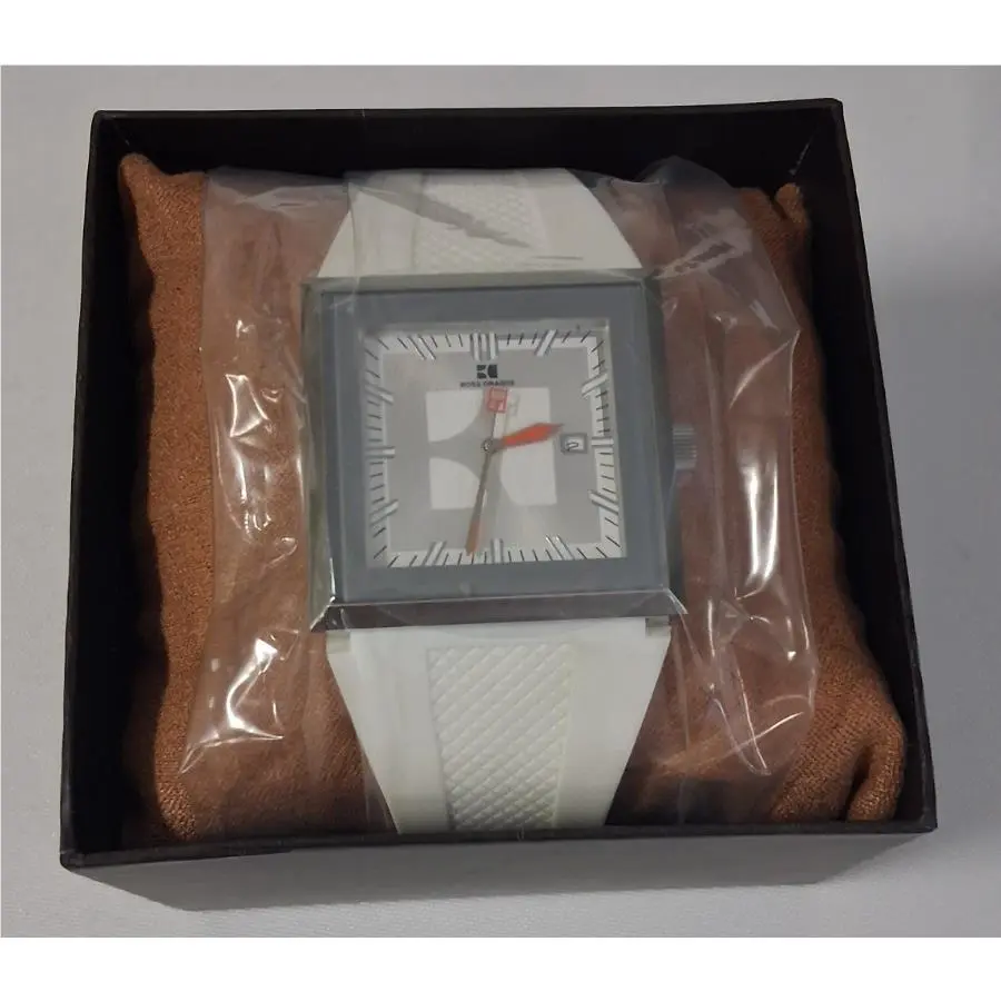 Hugo Boss Orange Men`s White Dial White Silicone Watch 1512706