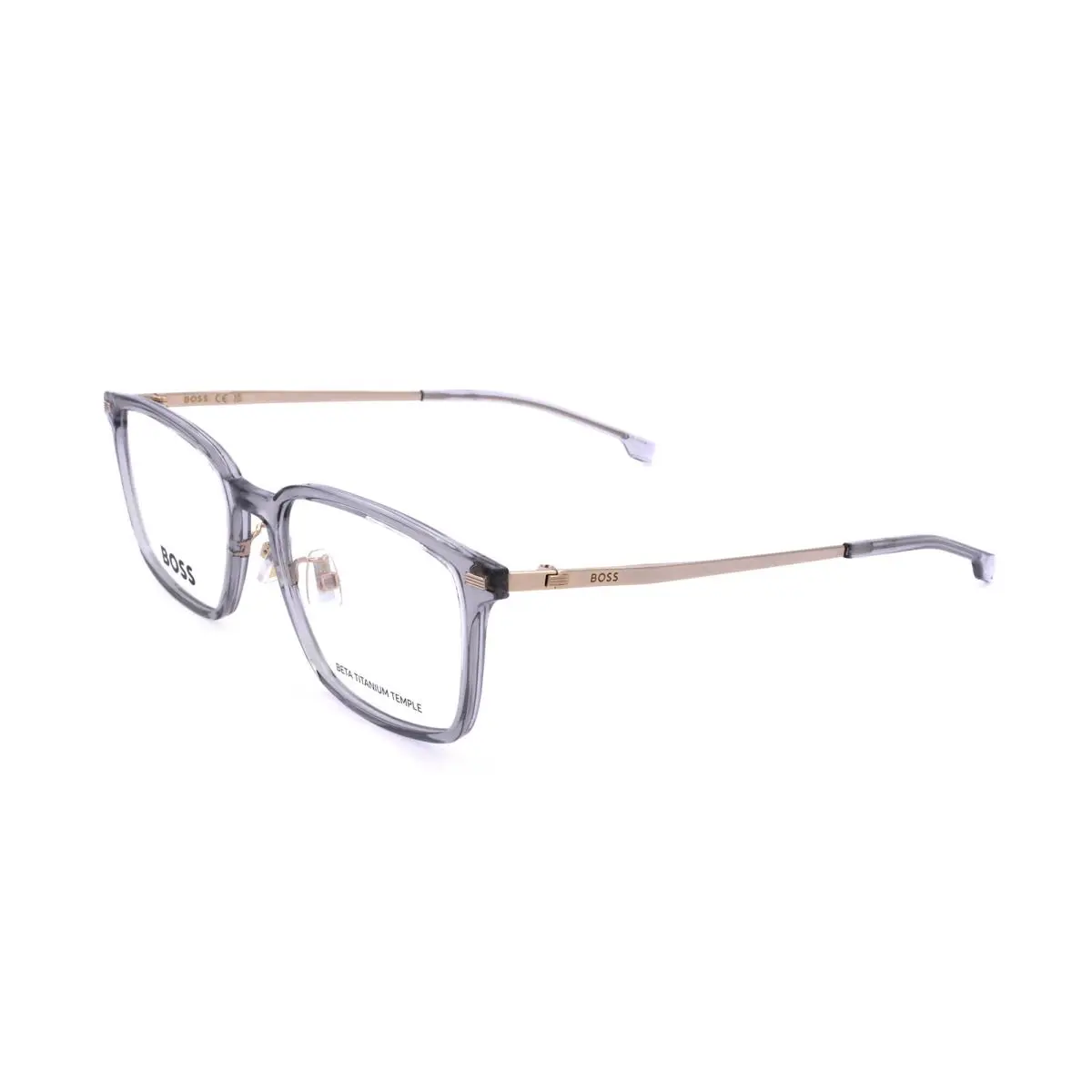 Men`s 55mm Grey Gold Eyeglasses BOSS1796-F-FT3-55 by Hugo Boss