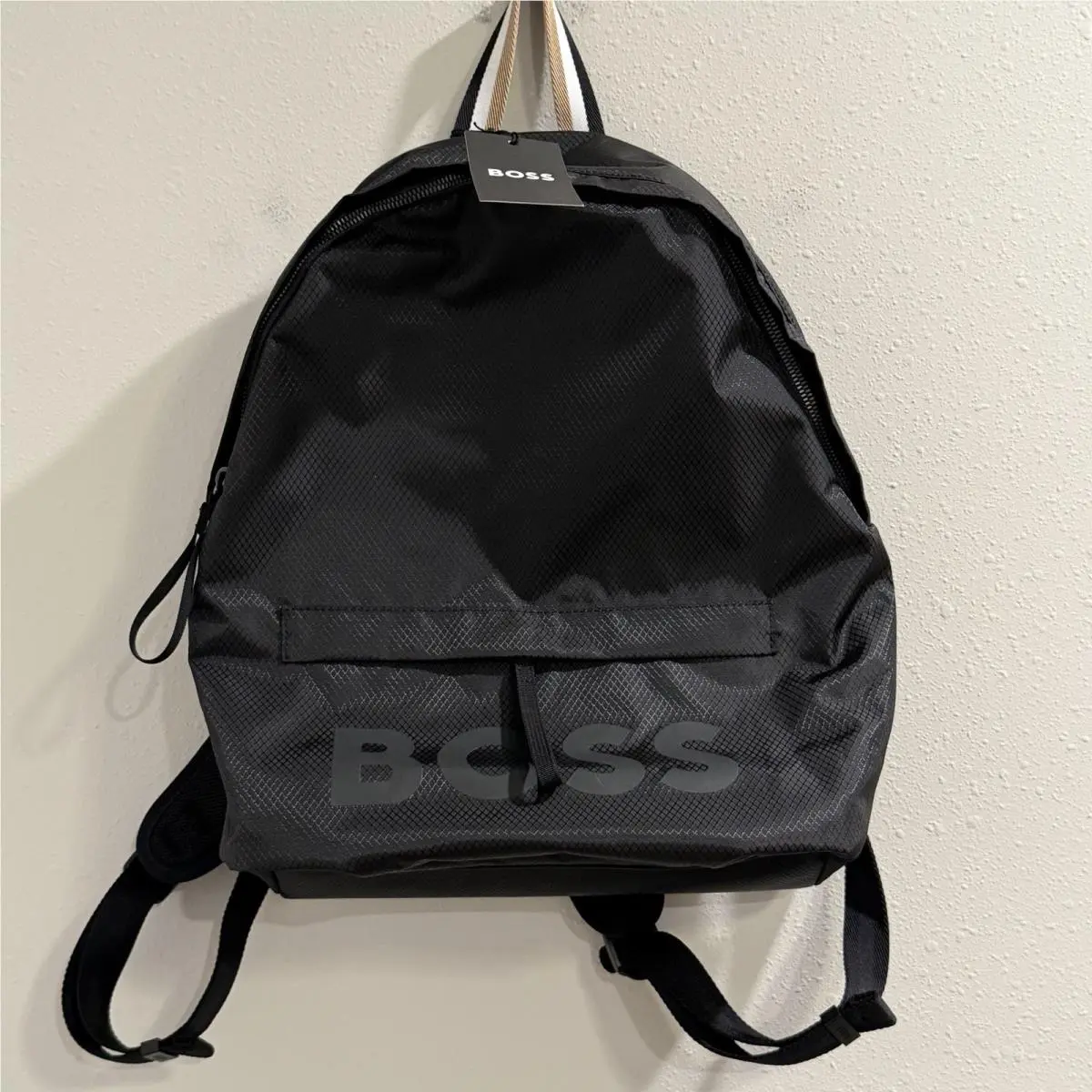 Boss Unisex Black Pixel R Logo Backpack Commuter Travel Laptop Work Bag Work by Hugo Boss