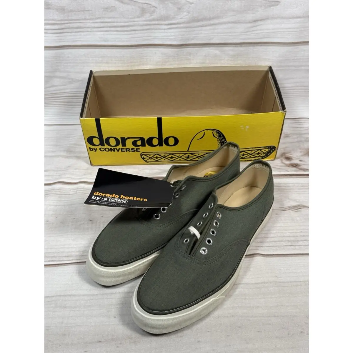Vintaged Dorado  Made in Usa Boat Shoes Deadstock Green Men’s 10 by Converse