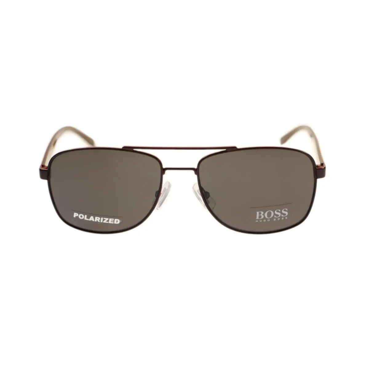 0762S QIUM9 Brown Bronze/black Men`s Sunglasses Polarized Lens 58mm by Hugo Boss